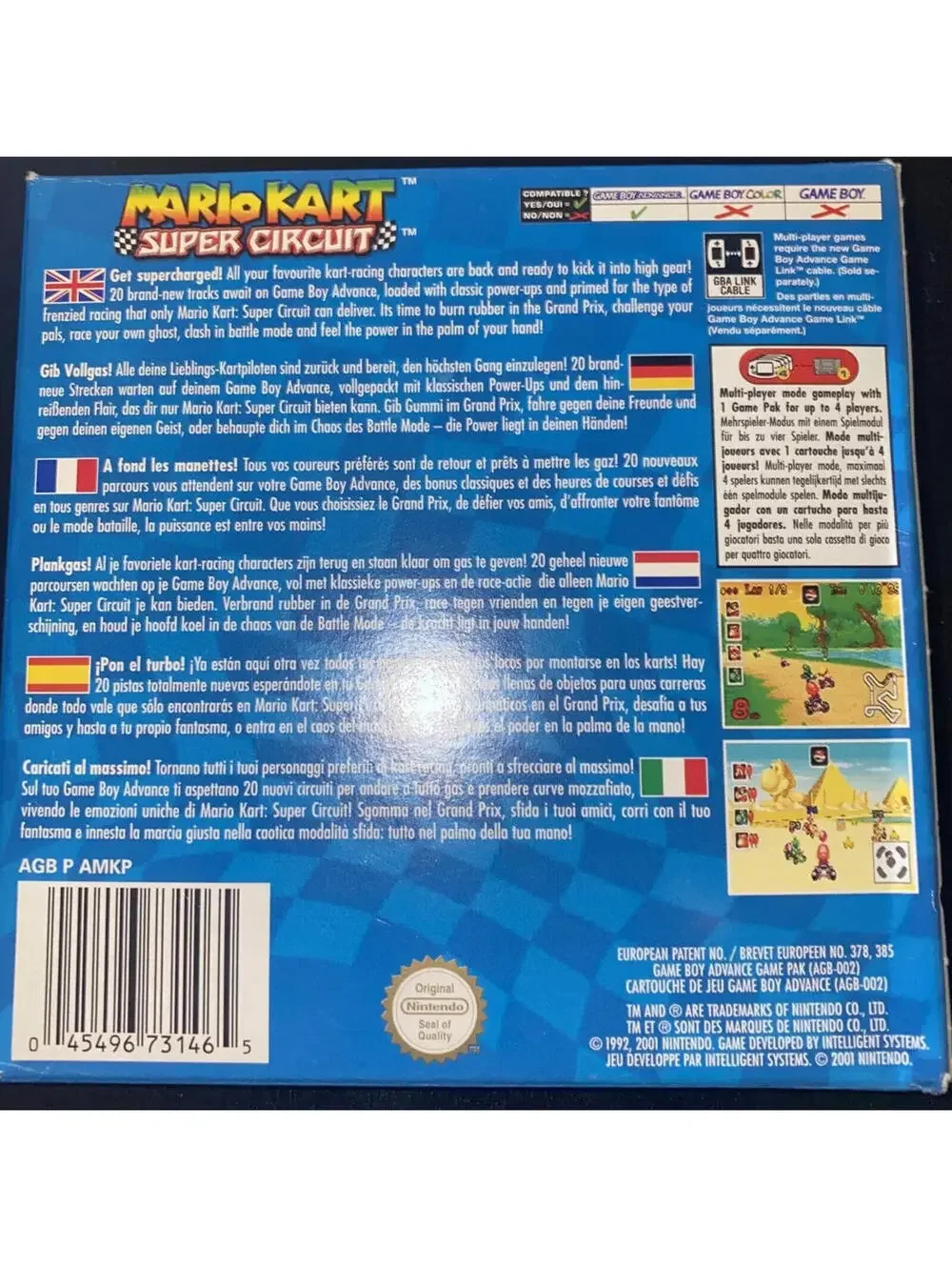 Mario Kart Super Circuit GameBoy Advance New Cartridge Rare